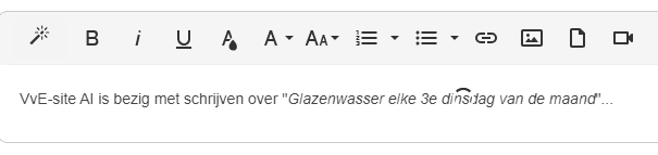 AI tekst generator in actie