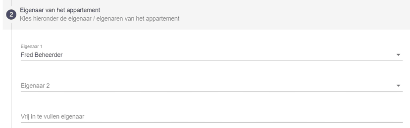 Selectie van eigenaar voor stemgerechtigde