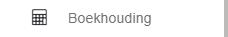 Boekhouding module in het hoofdmenu