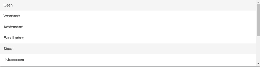 Vragen voor het koppelen van kolommen