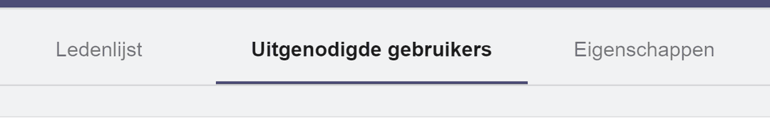 Overzicht van uitgenodigde gebruikers