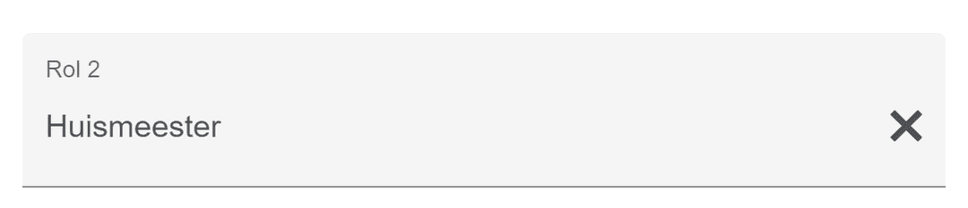 Voorbeeld van een rol wijzigen met tekst aanpassen en verwijderen opties