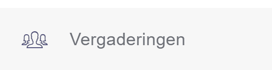 Navigeer naar de module Vergaderingen