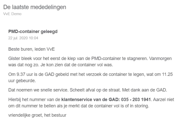 Voorbeeld van absolute tijd weergave