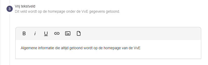 Schermvoorbeeld van vrij tekstveld