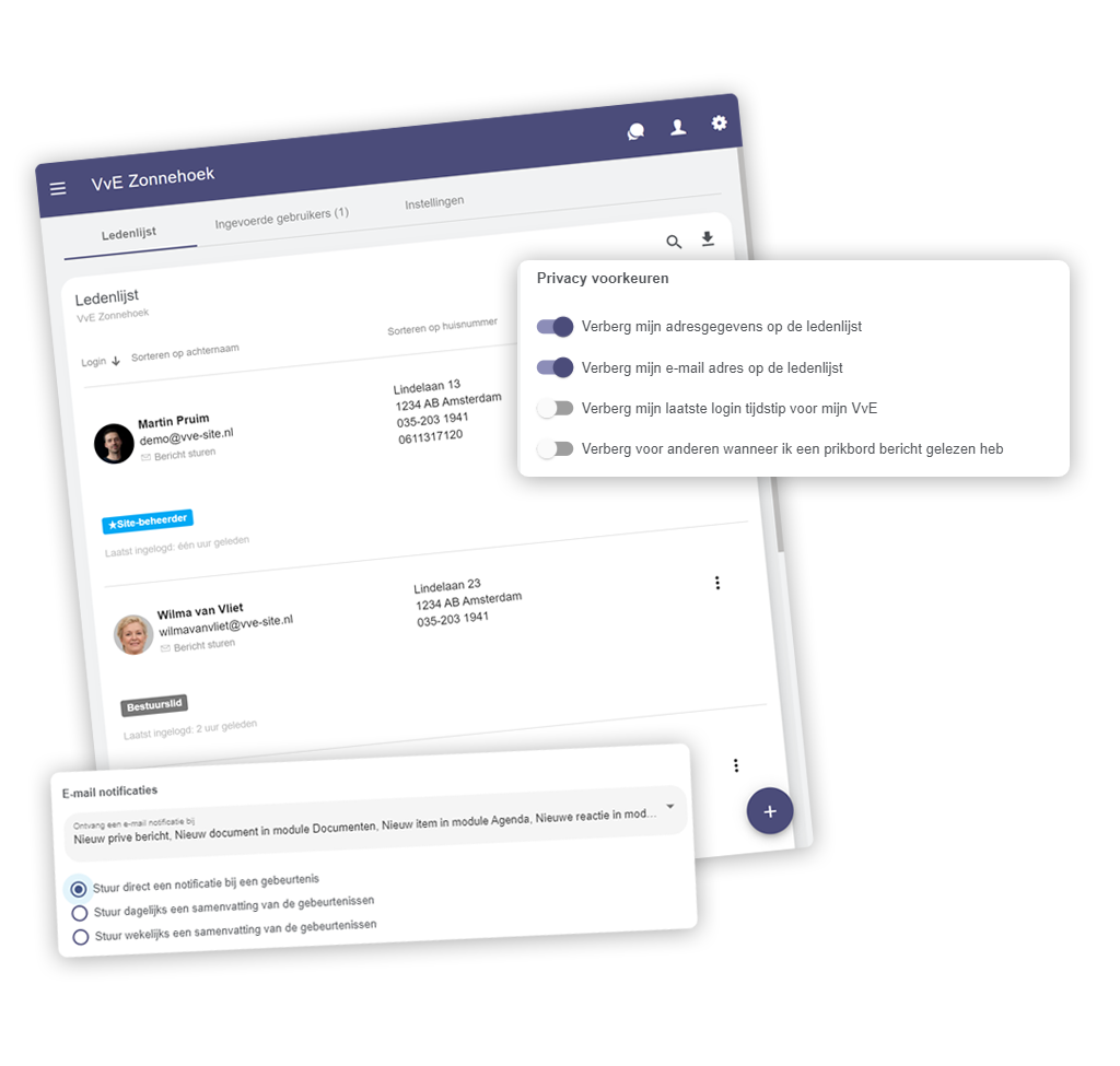 VvE App Ledenadministratie