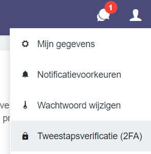 Tweestapsverificatie instellingen pagina